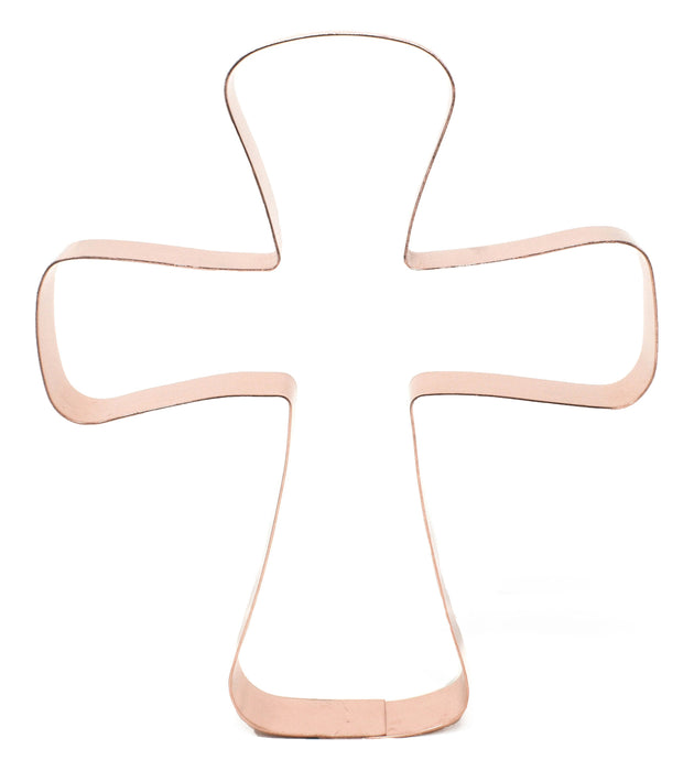 6" tall Altar Cross Cookie Cutter 5.25 X 6 inches - Handcrafted Copper Cookie Cutter by The Fussy Pup