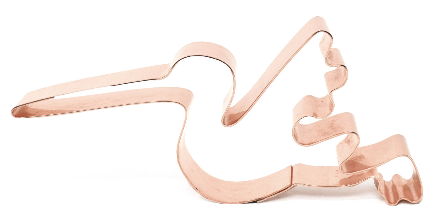 Baby Stork Metal Bird Cookie Cutter 2.5 X 5 inches - Handcrafted Copper Cookie Cutter by The Fussy Pup