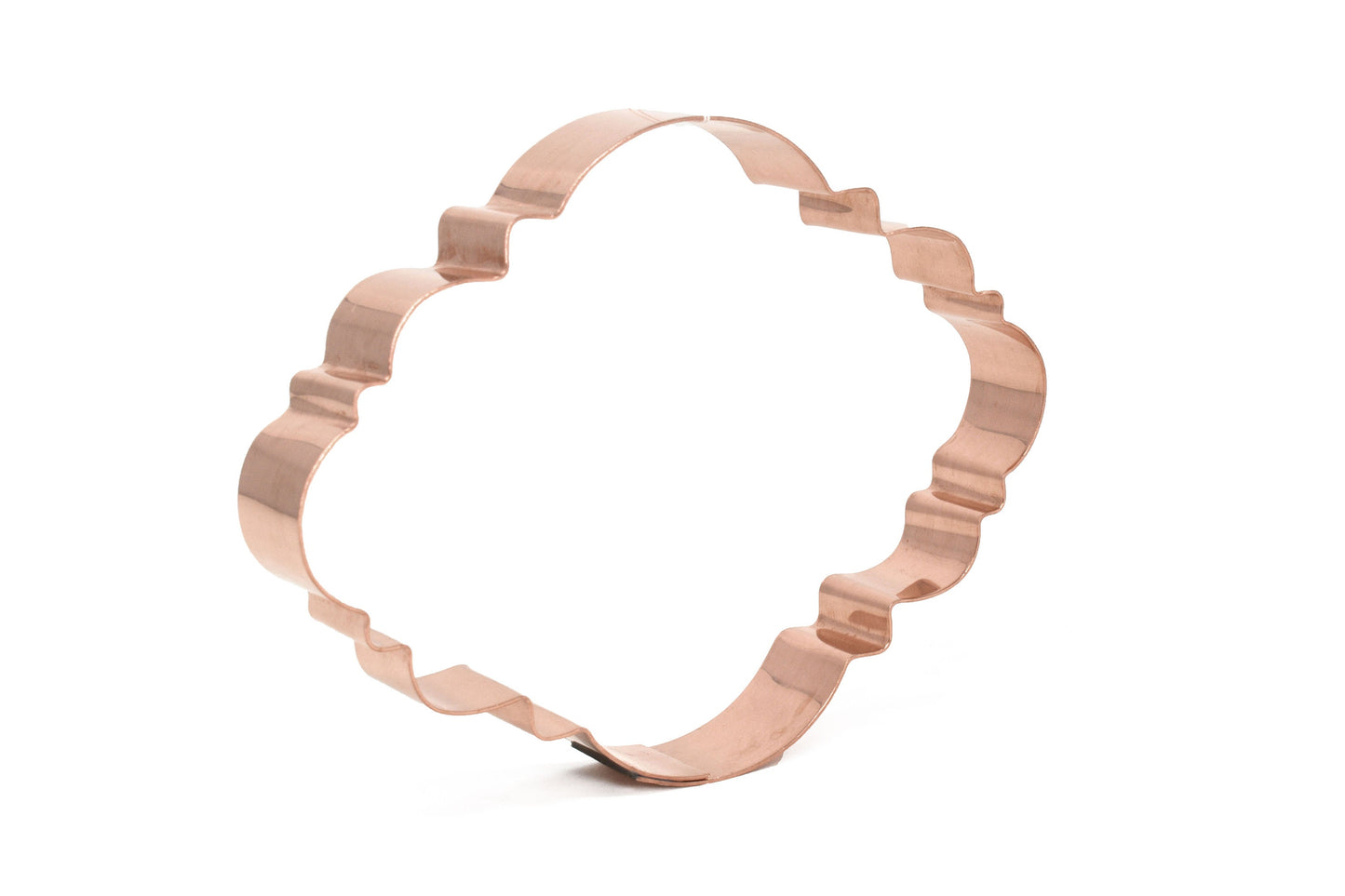 Fancy Oval Plaque - Handcrafted Copper Cookie Cutter by The Fussy Pup