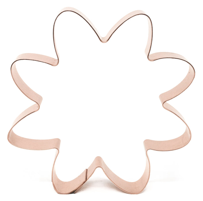 4.5 inch Simple Daisy / Sunflower Flower Cookie Cutter ~ Handcrafted Copper  by The Fussy Pup