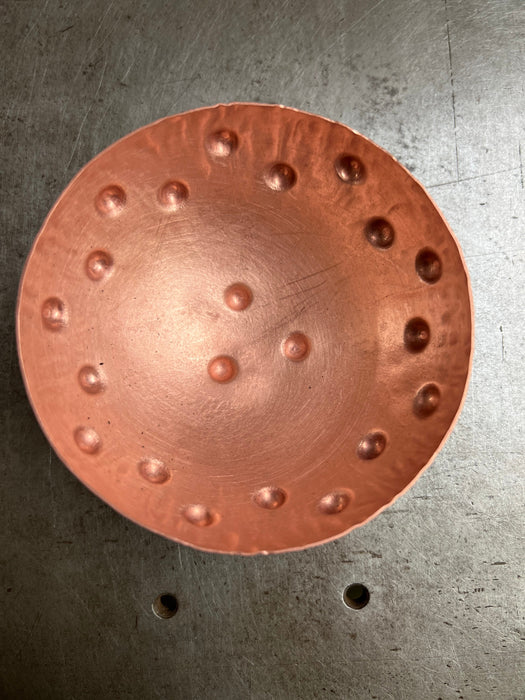 Small Hand Hammered Footed Copper Bowl