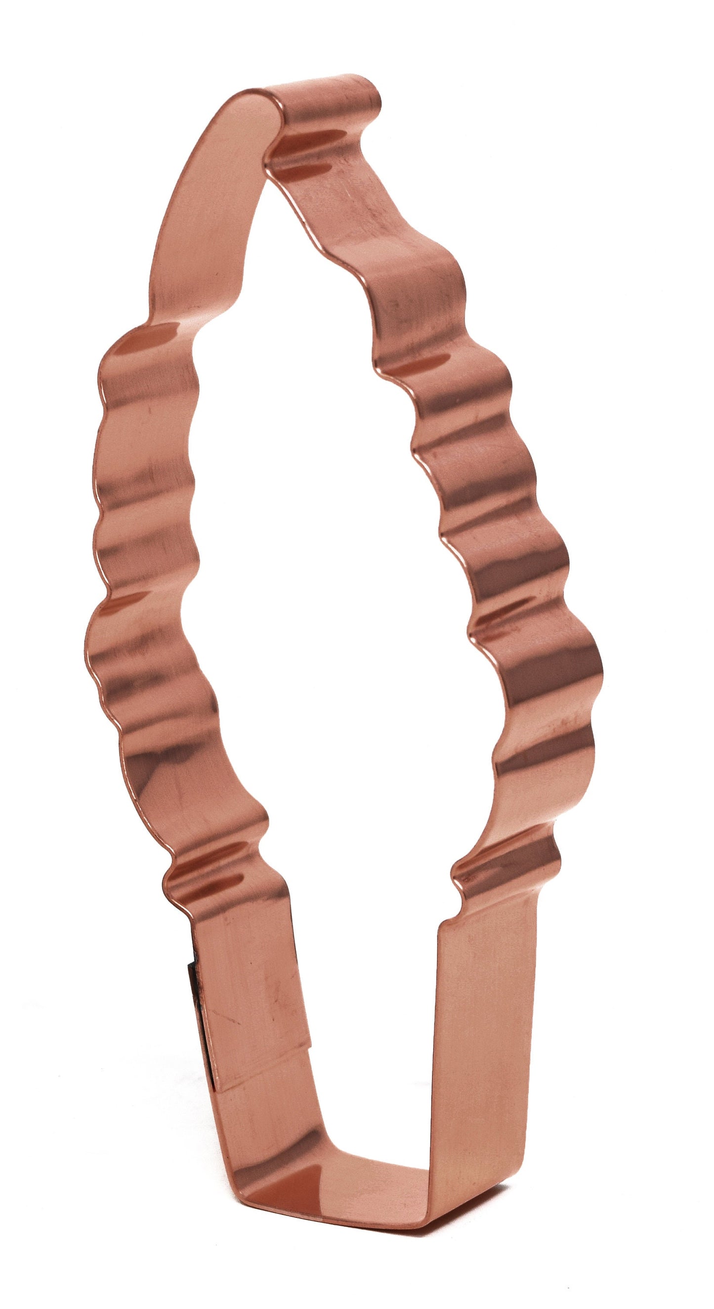 4 1/2" Tall Little Soft Serve Ice Cream Cone Copper Cookie Cutter - Handcrafted by The Fussy Pup