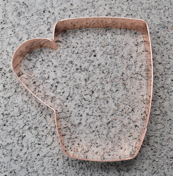 4 Inch Coffee Mug  ~ Copper Cookie Cutter - Handcrafted by The Fussy Pup