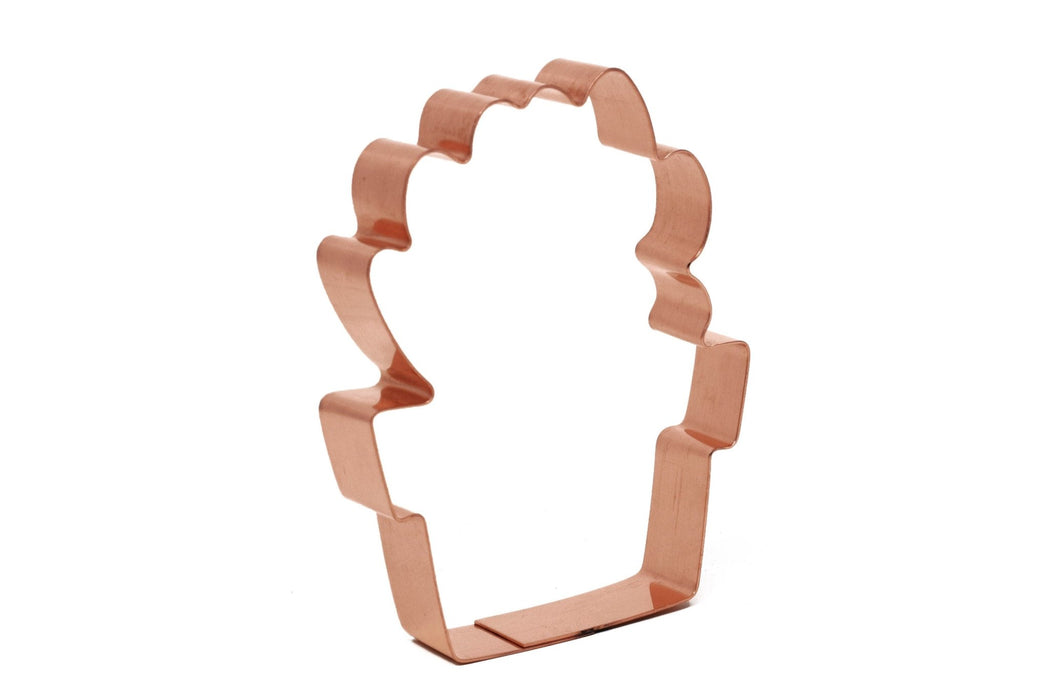 4 Inch Tall Succulent Flower Pot Cactus Cookie Cutter - Handcrafted by The Fussy Pup - The Fussy Pup - Cookie Cutter
