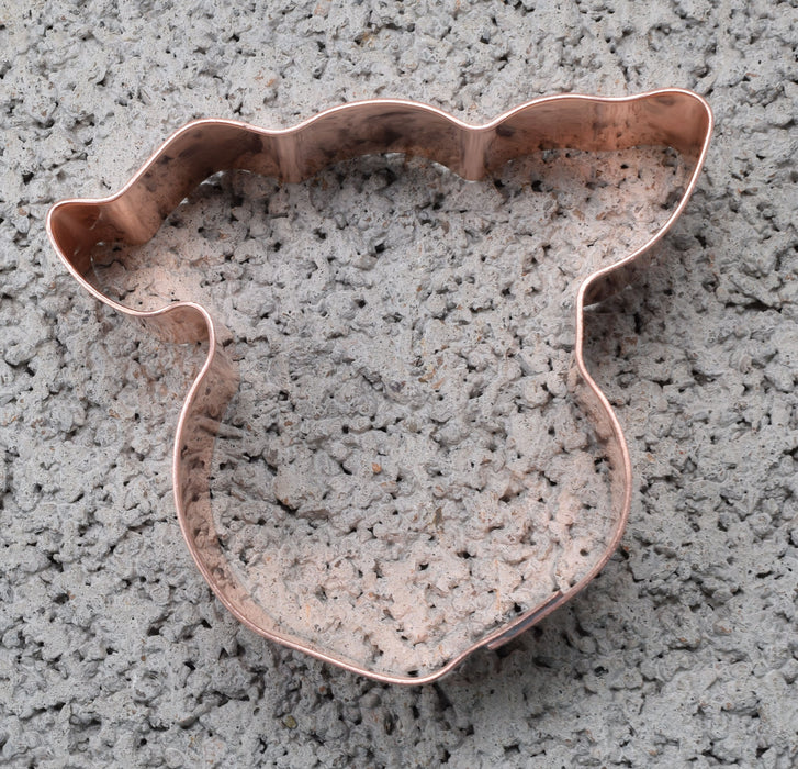 Small Pig Face ~ Copper Cookie Cutter - Handcrafted by The Fussy Pup