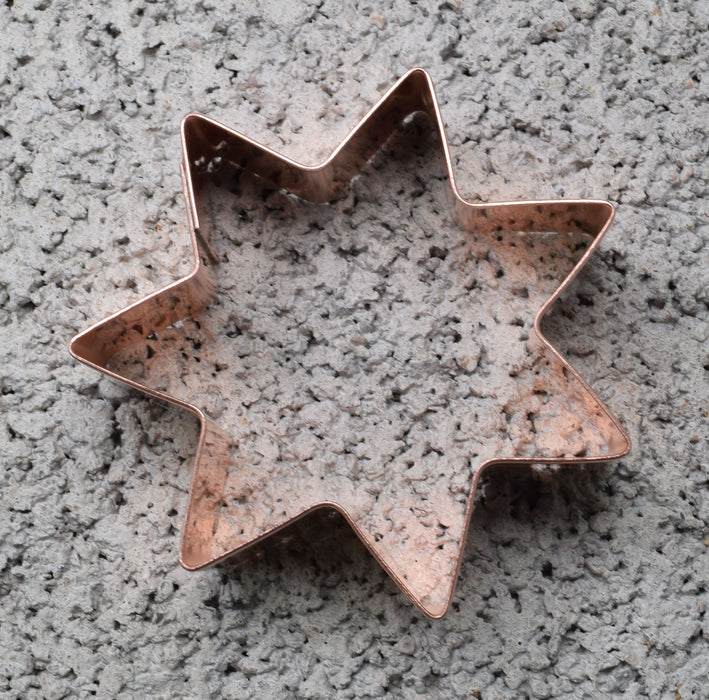 Small 2 1/2" Obtuse Heptagram Heptagon Seven-Sided Polygon Sheriff Police Badge Cookie Cutter - Handcrafted by The Fussy Pup