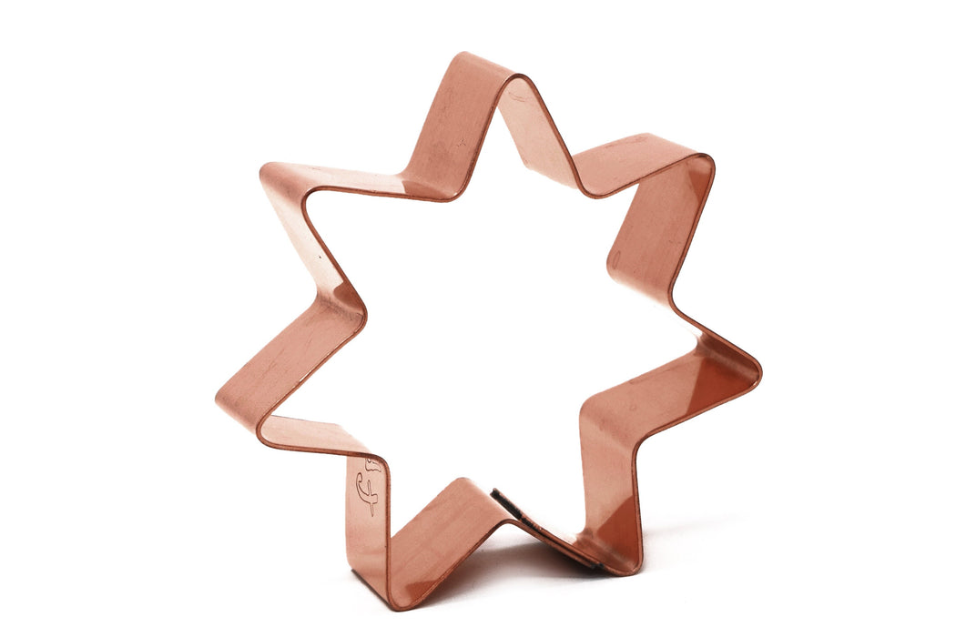 Small 2 1/2" Obtuse Heptagram Heptagon Seven-Sided Polygon Sheriff Police Badge Cookie Cutter - Handcrafted by The Fussy Pup