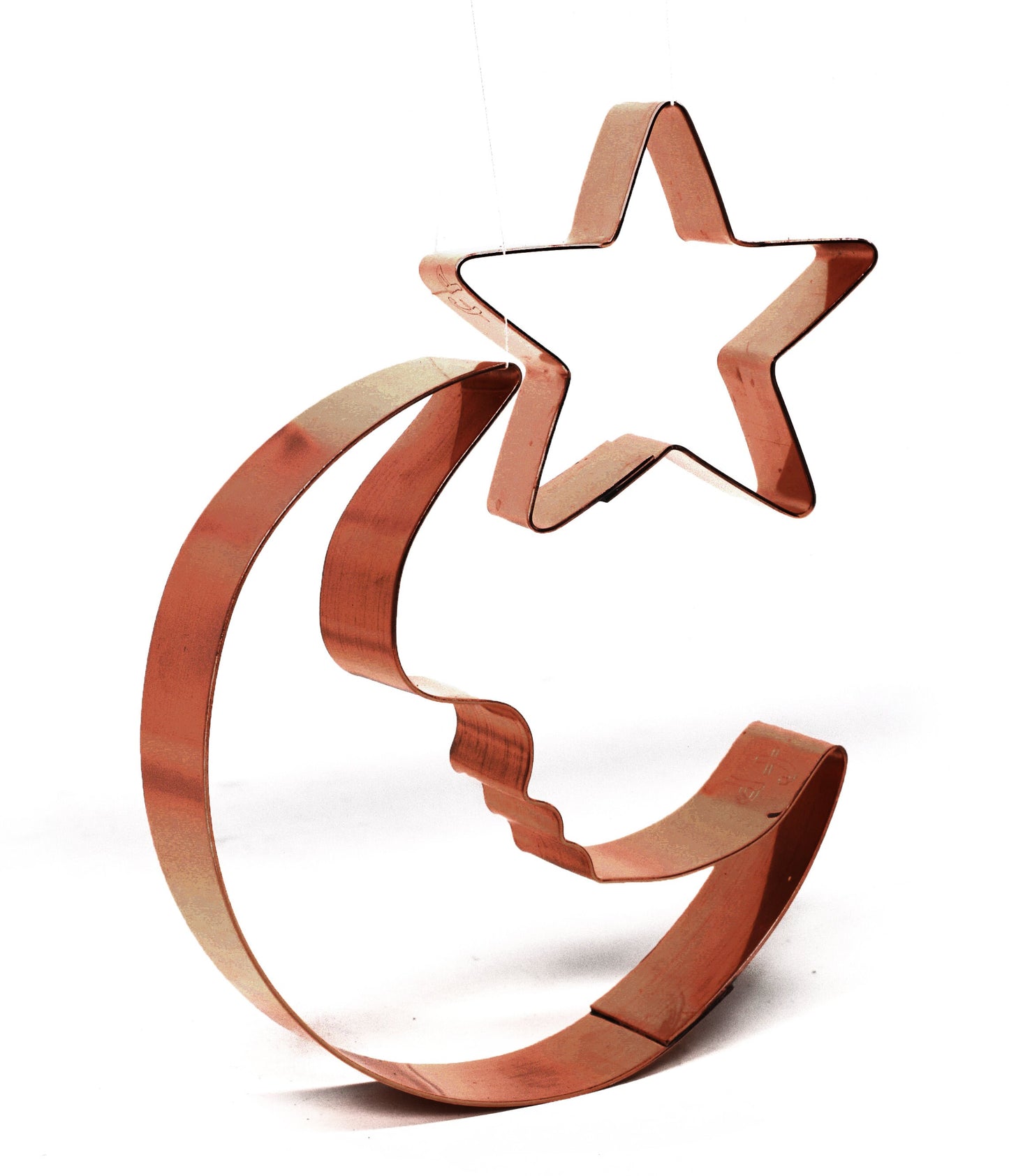 Cute Little Man in the Moon and Star Copper Cookie Cutter Set - Handcrafted by The Fussy Pup