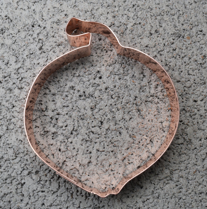 Simple Peach Copper Fruit Cookie Cutter - Handcrafted by The Fussy Pup