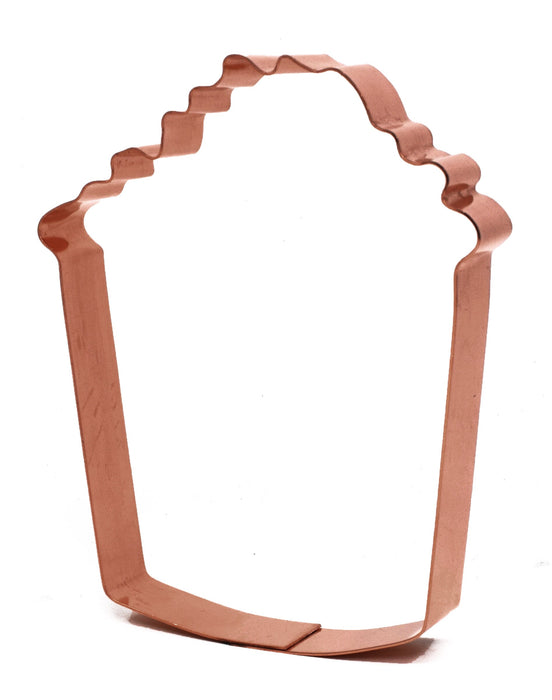 Tub of Popcorn Cookie Cutter, 4x5 inches