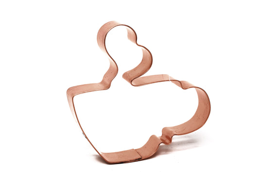 Cute Little Steaming Hot Cup of Joe ~ Copper Cookie Cutter - Handcrafted by The Fussy Pup