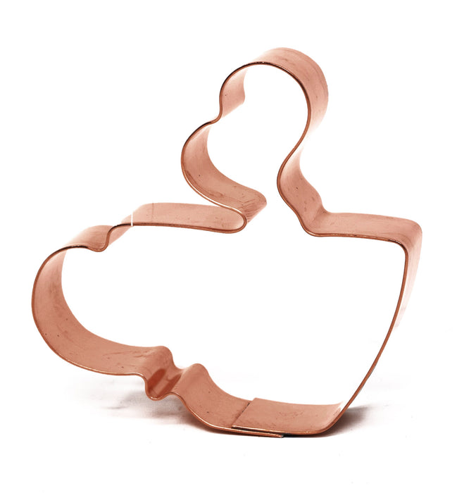 Cute Little Steaming Hot Cup of Joe ~ Copper Cookie Cutter - Handcrafted by The Fussy Pup