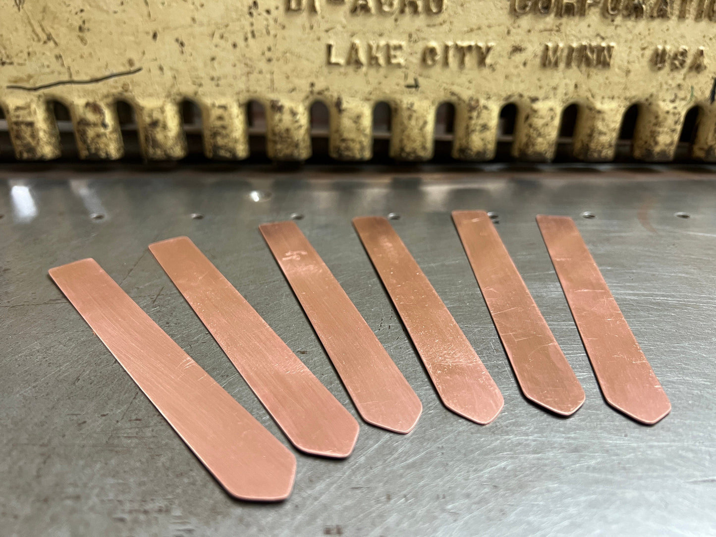 6 Copper Plant Markers, Plant Pokes 6 inches long