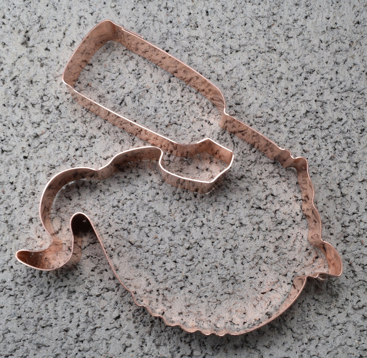 Drinking Armadillo with Beer Bottle ~ Copper Cookie Cutter - Handcrafted by The Fussy Pup