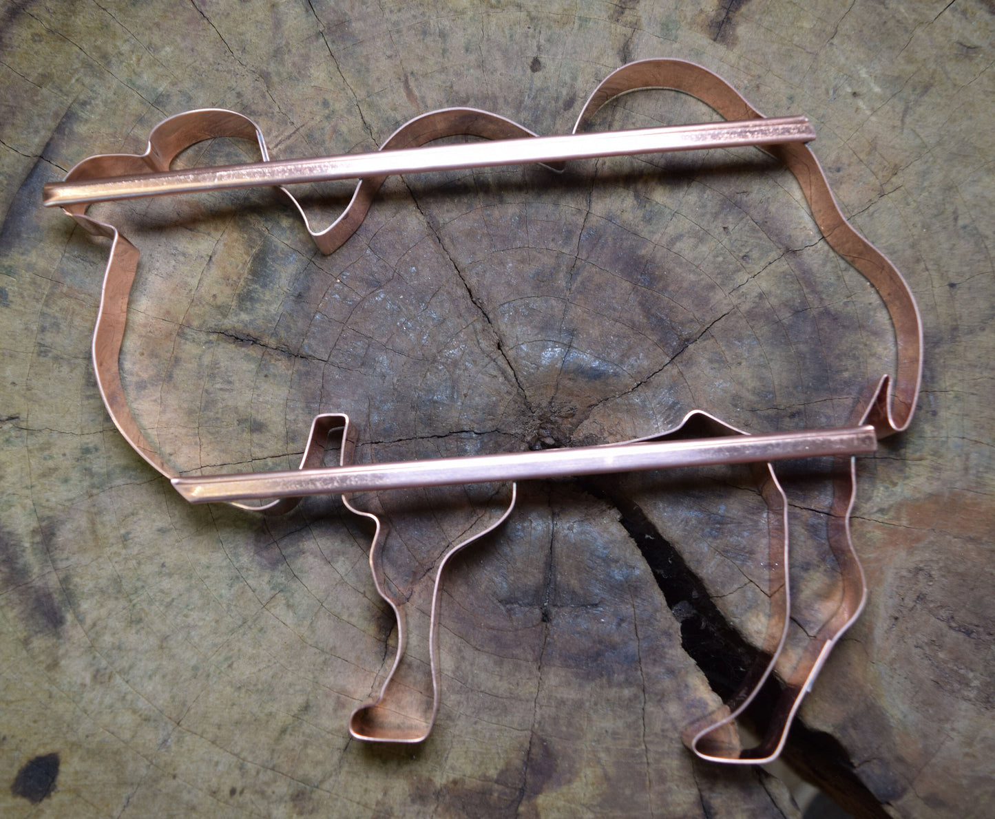 Big 8.5 X 7 Inch Bactrian Camel ~ Zoo Mammals ~ Copper Animal Cookie Cutter - Handcrafted by The Fussy Pup