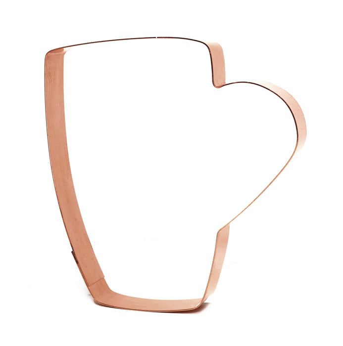 5 Inch Coffee Mug  ~ Copper Cookie Cutter - Handcrafted by The Fussy Pup