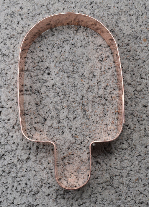 4 Inch Tall Cute Simple Popsicle Copper Cookie Cutter - Handcrafted by The Fussy Pup