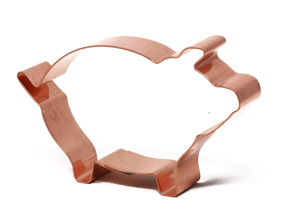 Small Cute Piggie ~ Copper Farm Pig Cookie Cutter - Handcrafted by The Fussy Pup