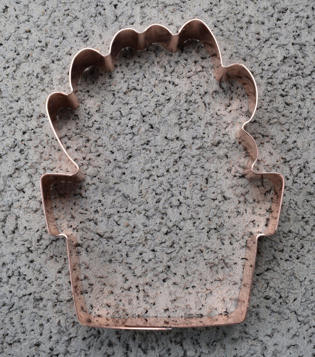 4 Inch Tall Succulent Flower Pot Cactus Cookie Cutter - Handcrafted by The Fussy Pup - The Fussy Pup - Cookie Cutter