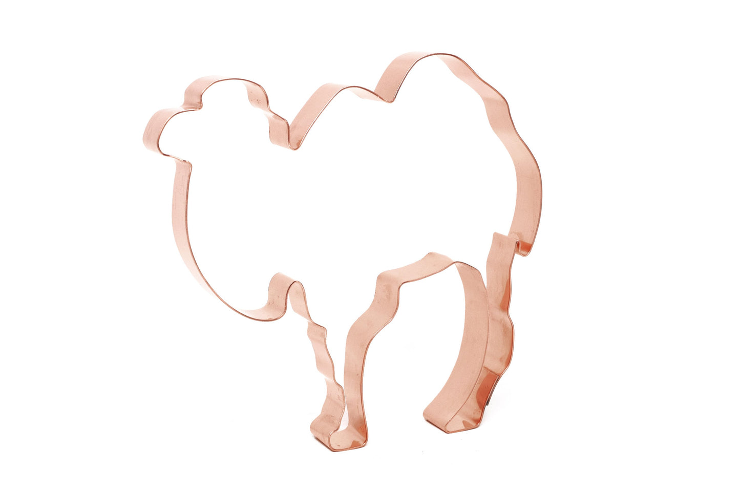 4 3/4" X 4 3/4" Bactrian Camel - Copper Animal Cookie Cutter - Handcrafted by The Fussy Pup