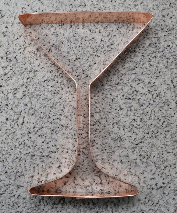 5 1/4 Inch Tall Martini Glass ~ Copper Bar Theme Cookie Cutter ~ Handcrafted by The Fussy Pup