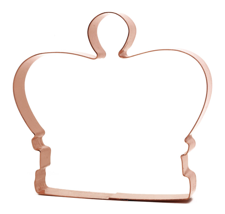 His Majesty's Large Royal Crown Copper Cookie Cutter - Handcrafted by The Fussy Pup