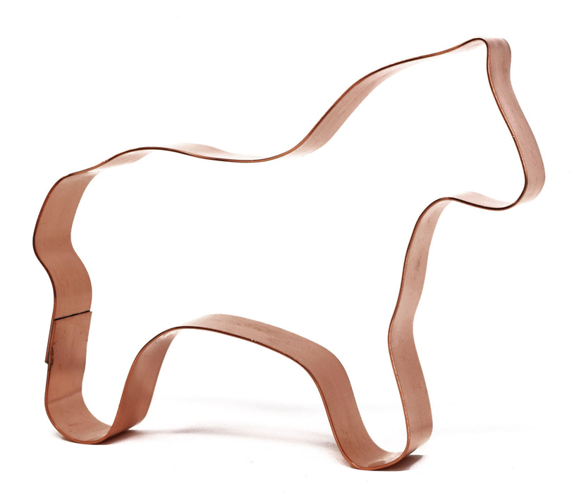 4 1/2 Inch Swedish Dala Horse Copper Cookie Cutter - Handcrafted by The Fussy Pup