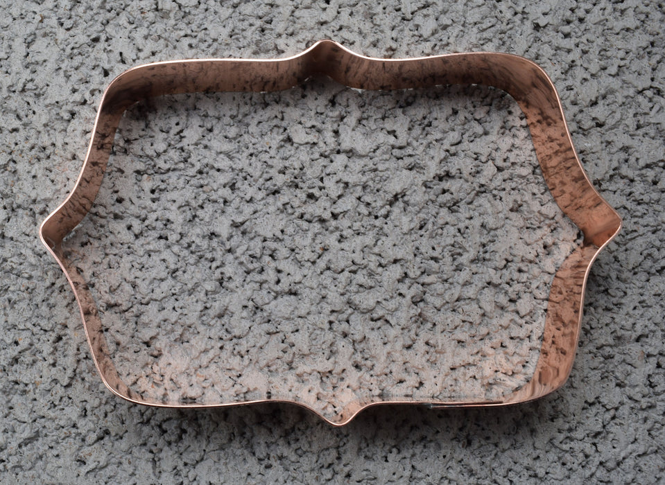 Square Plaque Copper Cookie Cutter - Handcrafted by The Fussy Pup