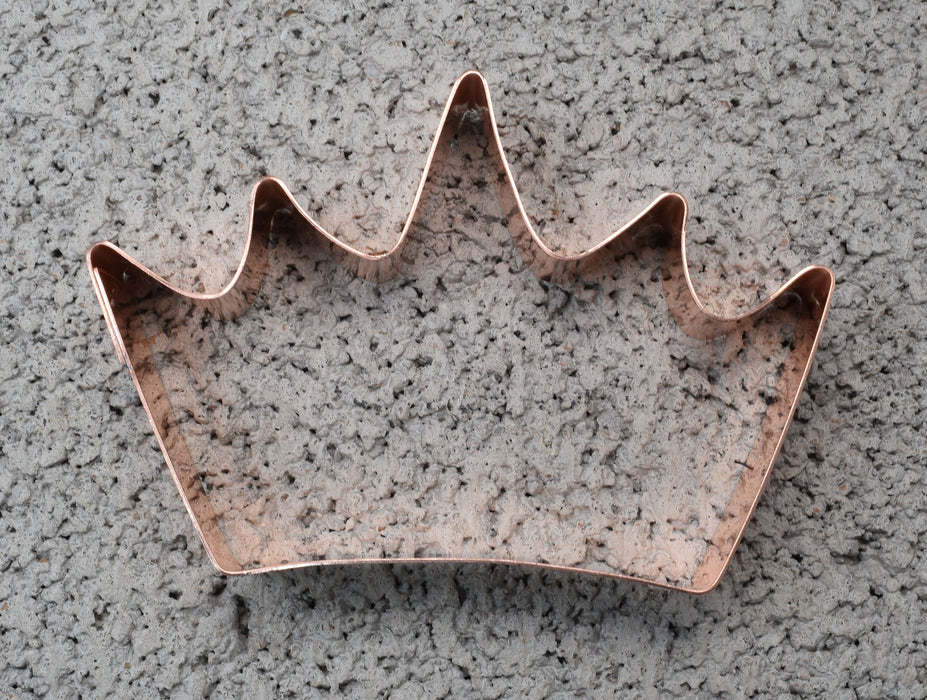 4 Inch King's / Queen's Crown ~ Copper Cookie Cutter - Handcrafted by The Fussy Pup