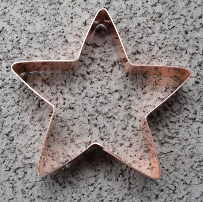 3 1/4" Star Copper Cookie Cutter - Handcrafted by The Fussy Pup