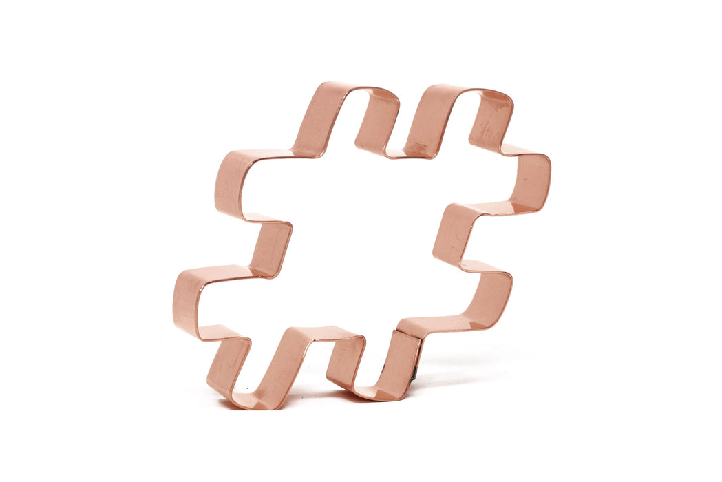 Social Media Hashtag Symbol Copper # Cookie Cutter  - Handcrafted by The Fussy Pup