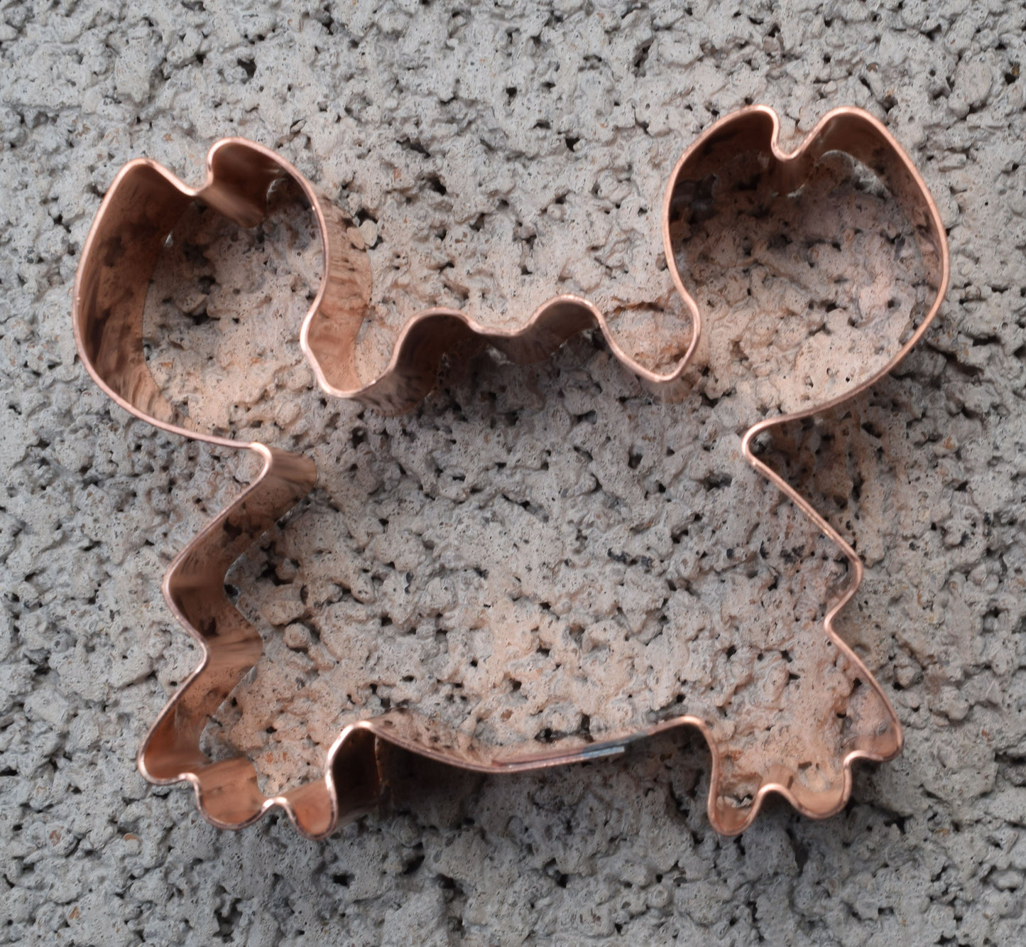 Small Cute Crab Cookie Cutter 3.25 x 2.25 inches - Handcrafted Copper by The Fussy Pup