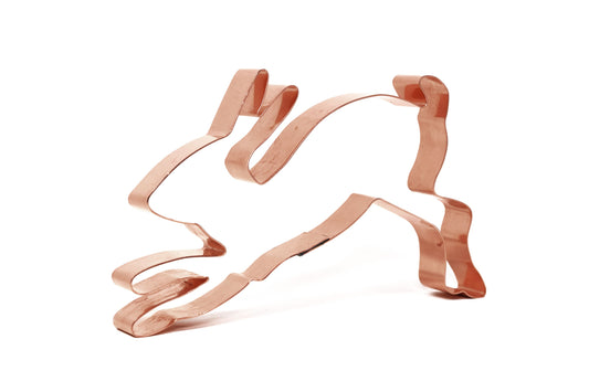 6 Inch Long Leaping Hare Copper Woodland Creatures Cookie Cutter - Handcrafted by The Fussy Pup