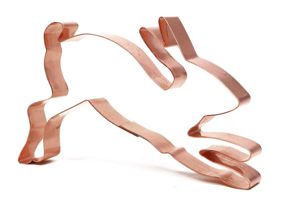 6 Inch Long Leaping Hare Copper Woodland Creatures Cookie Cutter - Handcrafted by The Fussy Pup