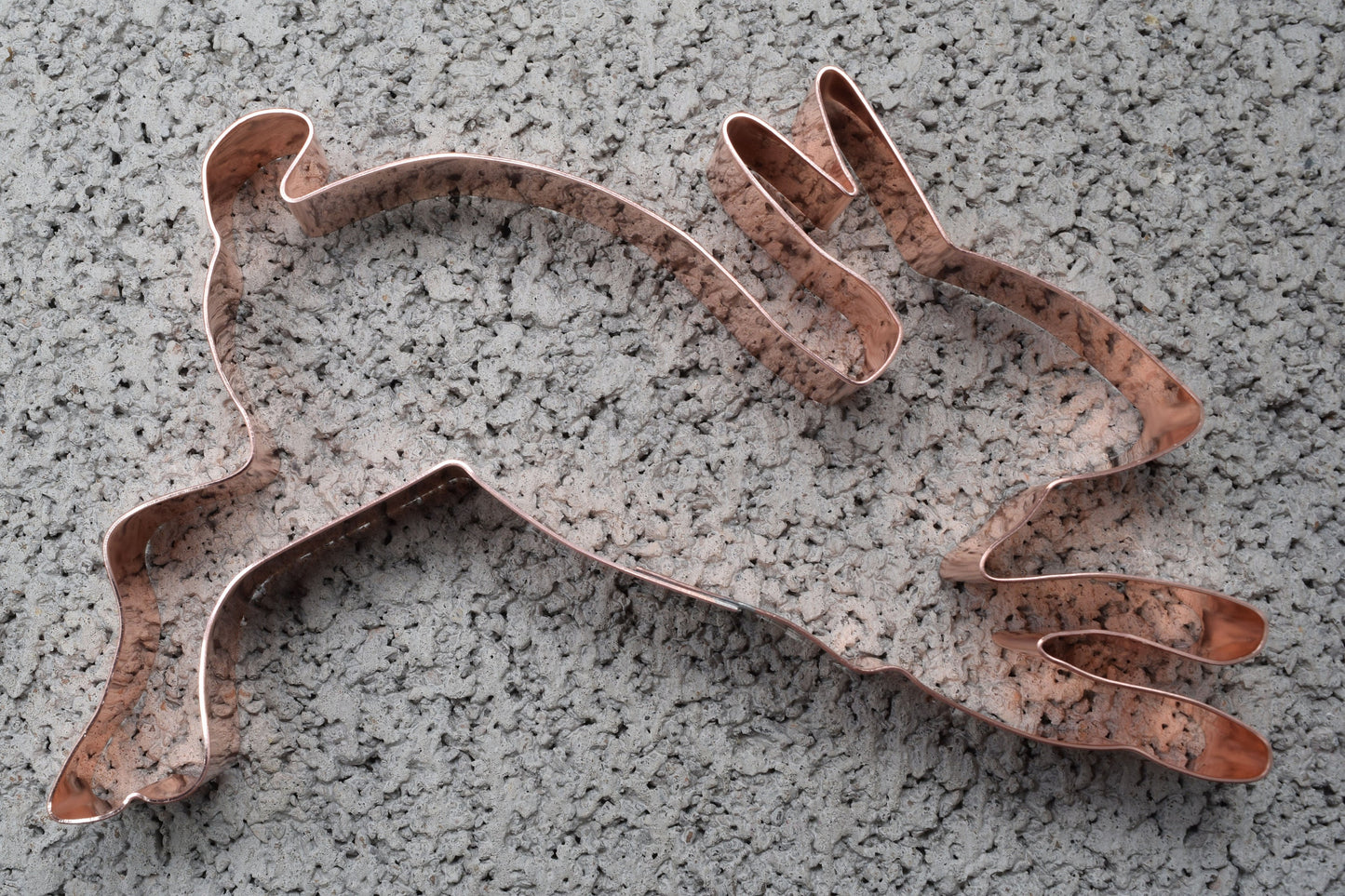 6 Inch Long Leaping Hare Copper Woodland Creatures Cookie Cutter - Handcrafted by The Fussy Pup