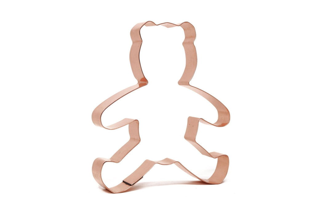 5 Inch Tall Old Fashioned Teddy Bear Metal Cookie Cutter - Handcrafted Copper Cookie Cutter by The Fussy Pup - The Fussy Pup - Cookie Cutter