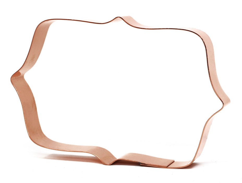 Square Plaque Copper Cookie Cutter - Handcrafted by The Fussy Pup