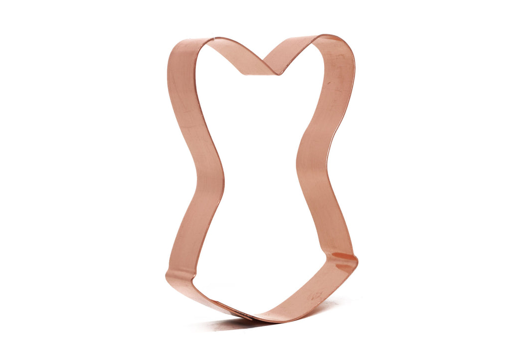 Small Sexy Bustier Corset Copper Cookie Cutter - Handcrafted by The Fussy Pup