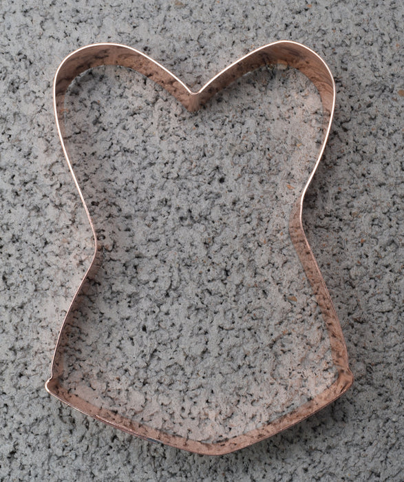 Large Sexy Bustier Corset Copper Cookie Cutter - Handcrafted by The Fussy Pup