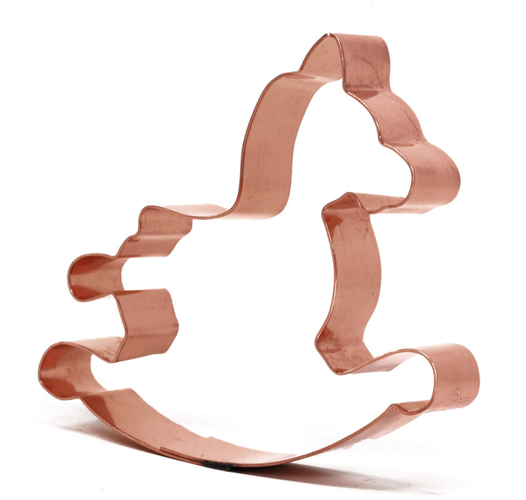 Little Rocking Horse Copper Baby Shower Cookie Cutter - Handcrafted by The Fussy Pup