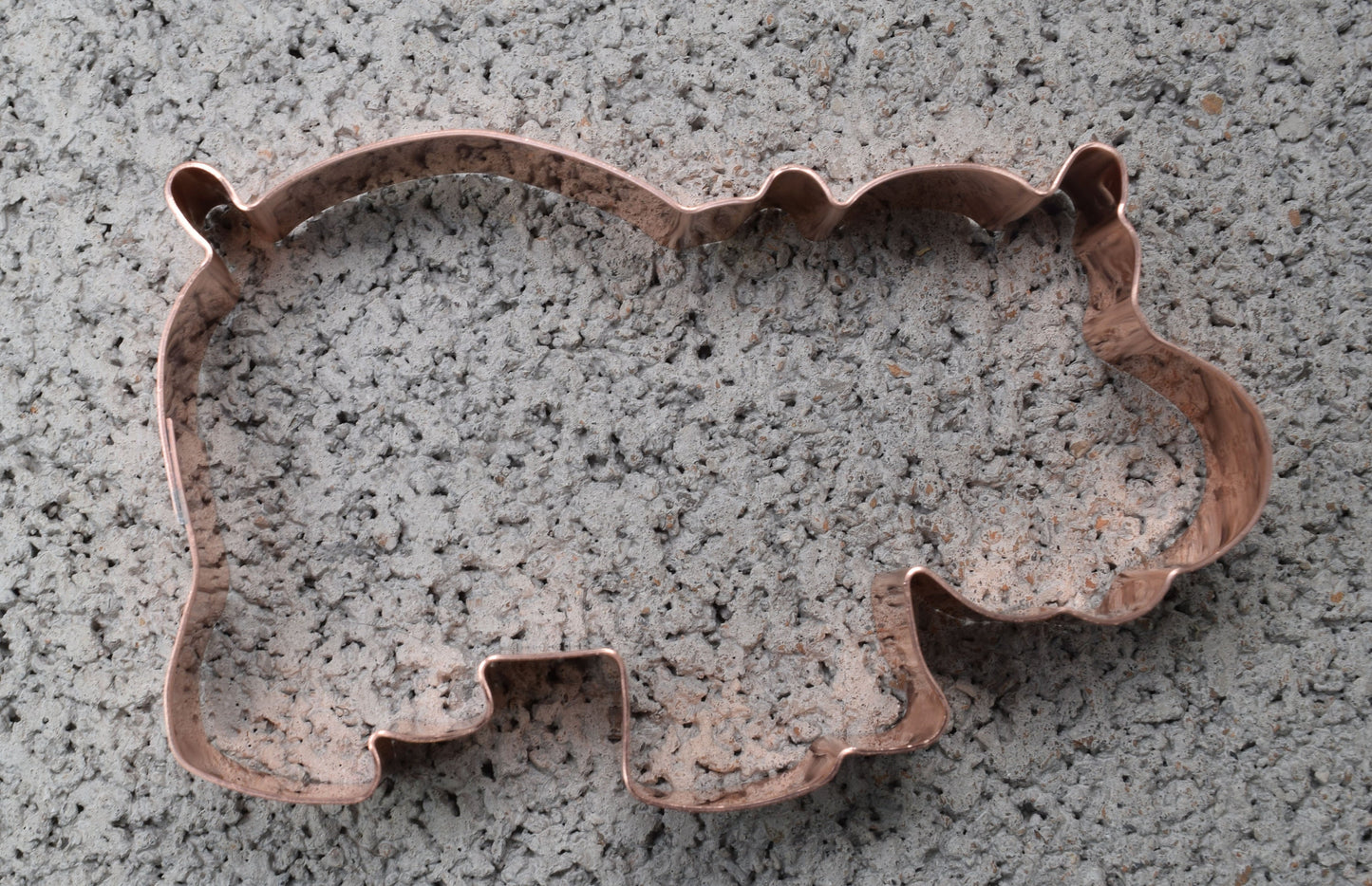 Cute Hippo Copper Cookie Cutter - Handcrafted by The Fussy Pup