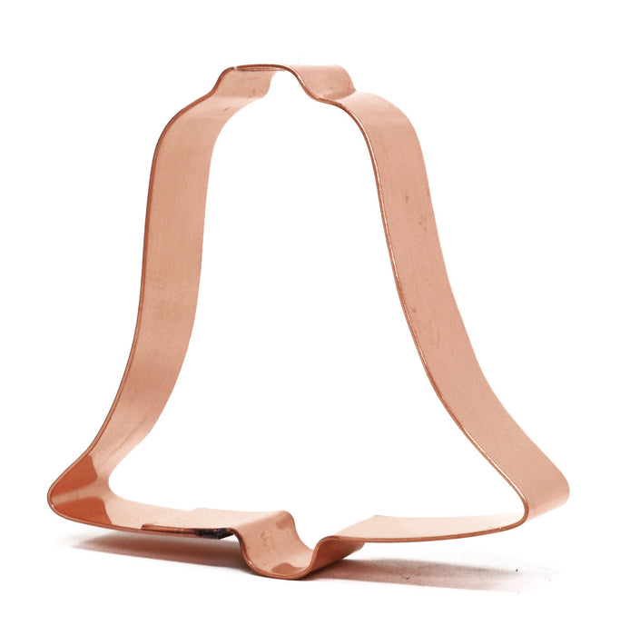 Small Old Fashioned Christmas Bell Copper Cookie Cutter, 2.75 inches