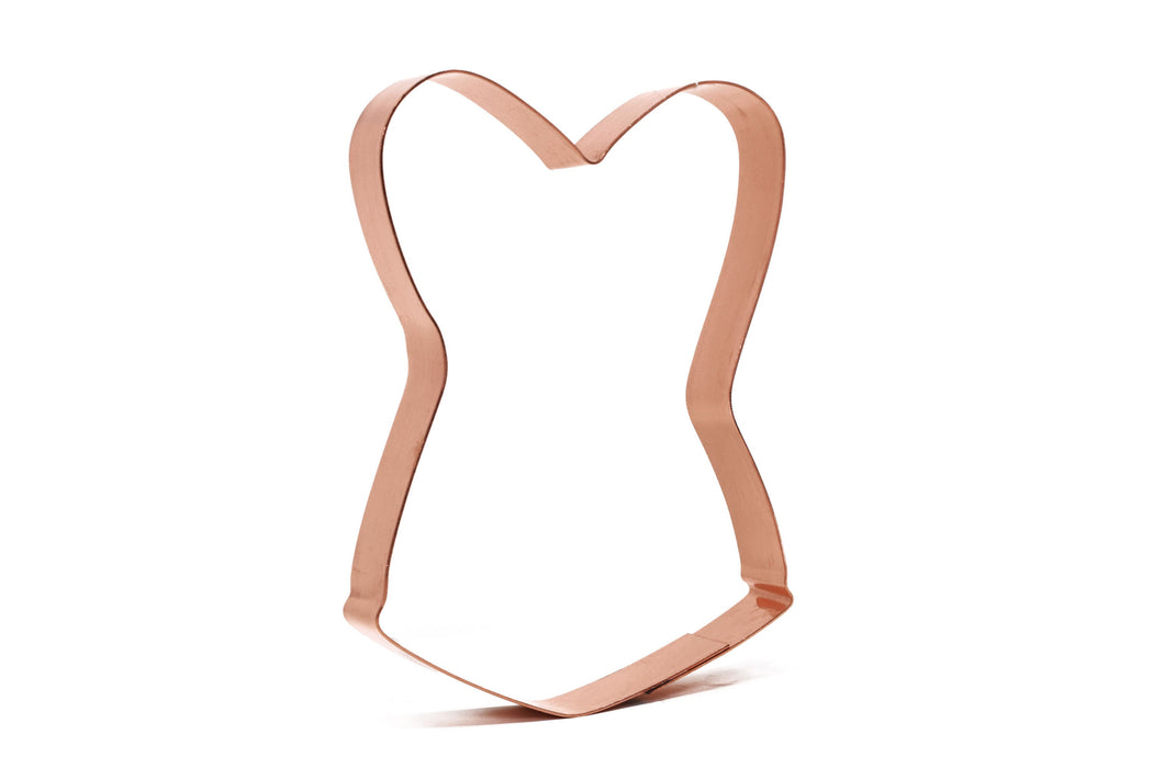 Large Sexy Bustier Corset Copper Cookie Cutter - Handcrafted by The Fussy Pup