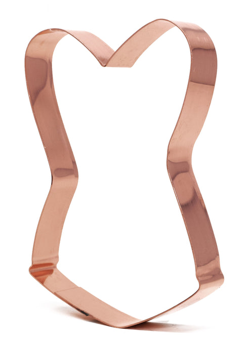 Large Sexy Bustier Corset Copper Cookie Cutter - Handcrafted by The Fussy Pup