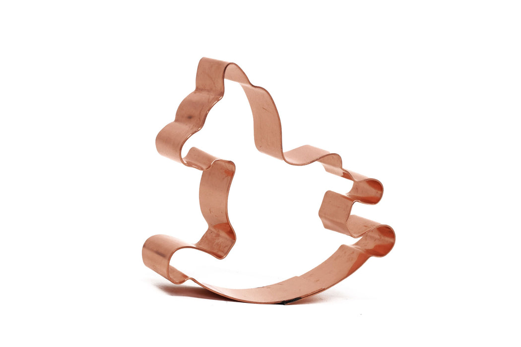 Little Rocking Horse Copper Baby Shower Cookie Cutter - Handcrafted by The Fussy Pup