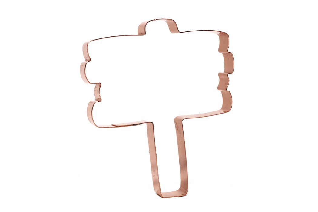 Chunky Camping Wooden Picket Sign Copper Cookie Cutter - Handcrafted by The Fussy Pup