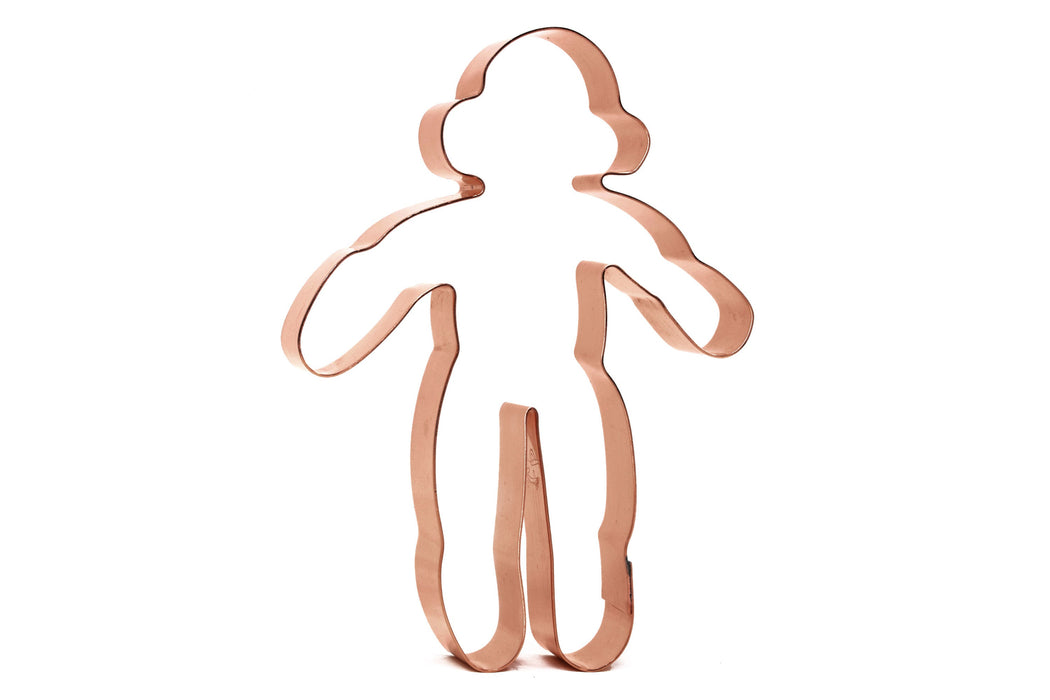 Large Sock Monkey Copper Cookie Cutter - Handcrafted by The Fussy Pup