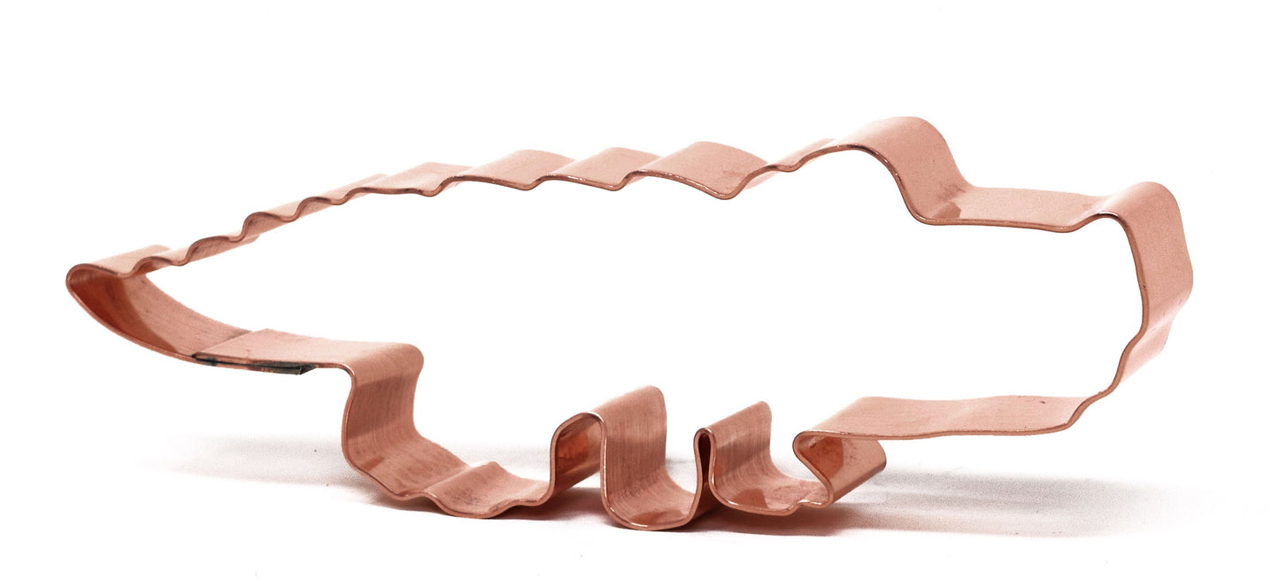 Alligator - Copper Gator Cookie Cutter - Handcrafted by The Fussy Pup