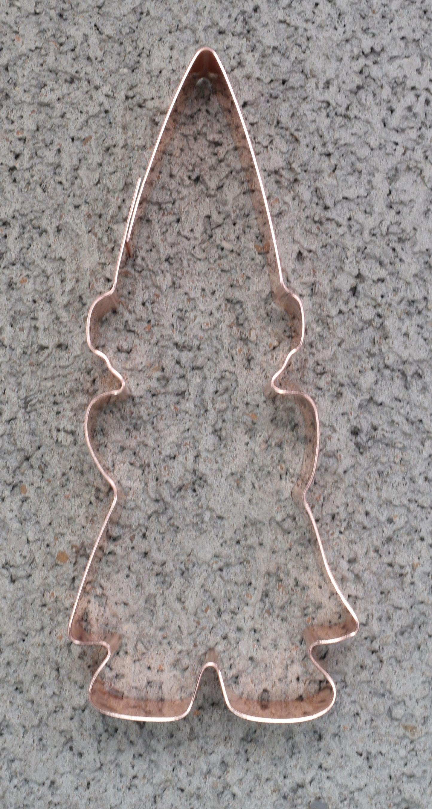 Girl Garden Gnome Copper Cookie Cutter, 2.25 x 5.25 inches