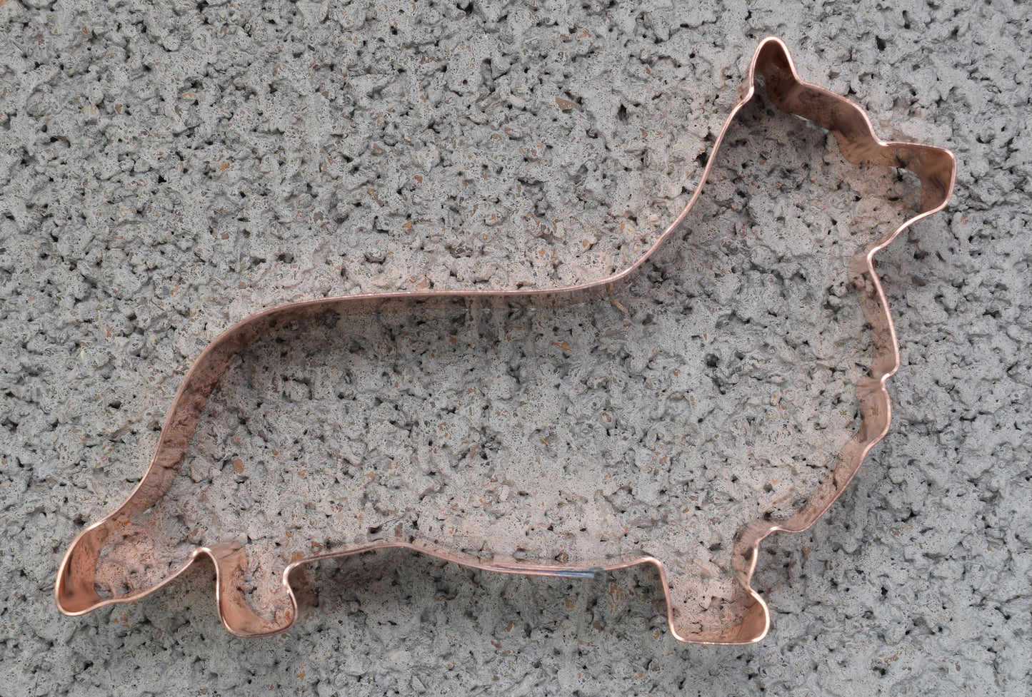 No. 1 Cardigan Welsh Corgi Dog Cookie Cutter 5 X 3.25 inches - Handcrafted Copper by The Fussy Pup